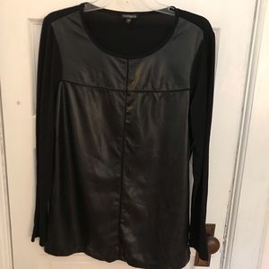 Conrad C Collection faux leather top/tunic